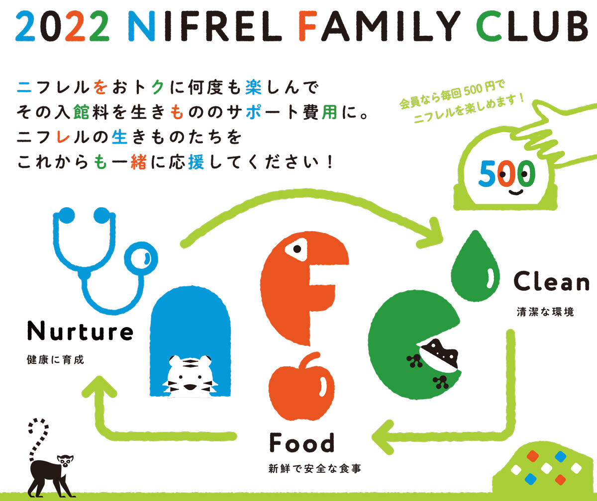 22年度ニフレルファミリークラブ 回数券販売中 イベント ニュース ニフレル 22年度ニフレルファミリークラブ 回数券販売中 イベント ニュース ニフレル